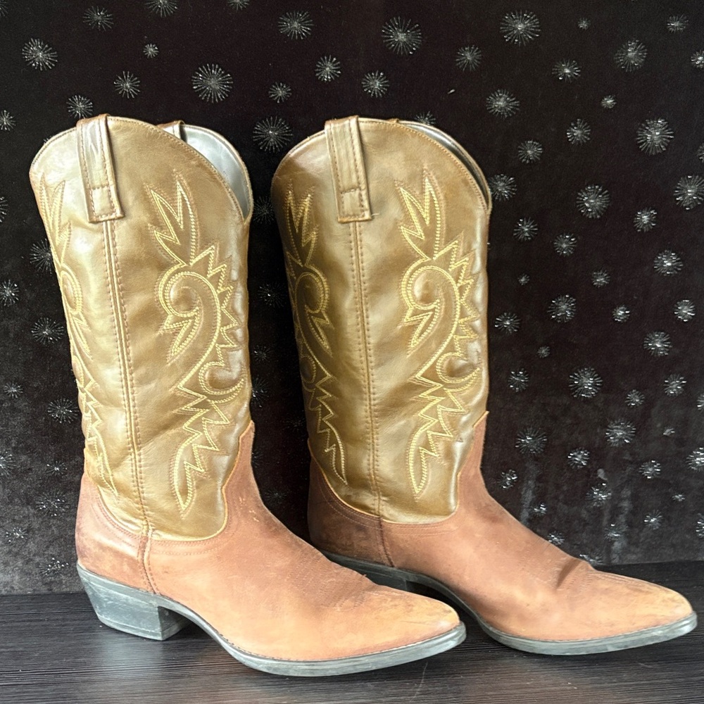 Classic Men's Brown Western Cowboy Boots